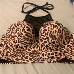 Leopard Print Torrid Bathing-suit Top Only